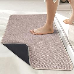 Bath Mat,Ultra Thin Bathroom Rugs,Rubber Bath Mats
