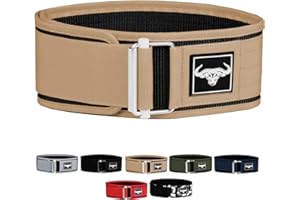 IBRO Quick Locking Premium Weight Lifting Belt - Unrivaled Back Support for Powerlifting, Cross Training, Olympic Lifting & Bodybuilding - 4 Inch Nylon Gym Belt for Men and Women with Metal Buckle for Core Stability