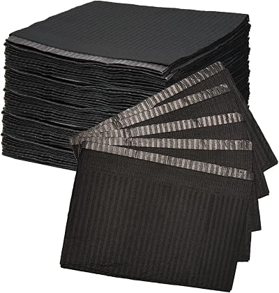 MFUOE 125pk Black Tattoo Table Mats Disposable Tray Covers 45x33.5cm Absorbent