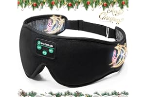 Sleep Headphones, Boodlab Bluetooth Eye Mask for Sleeping, Sleep Mask with Bluetooth Headphones, Washable Bluetooth Sleep Mask for Meditation Travel, Cool Tech Gadgets Unique Gift for Men Women