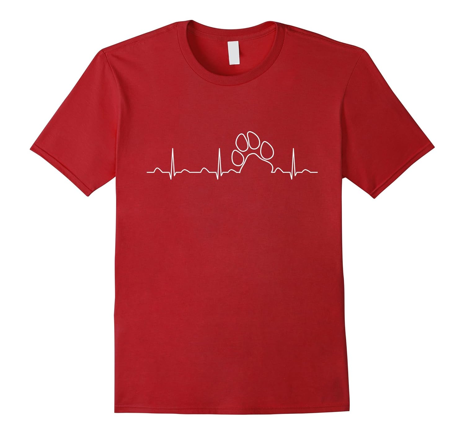 Pawprint Heartbeat Shirt, Funny Cute Rescue Dog Cat Gift