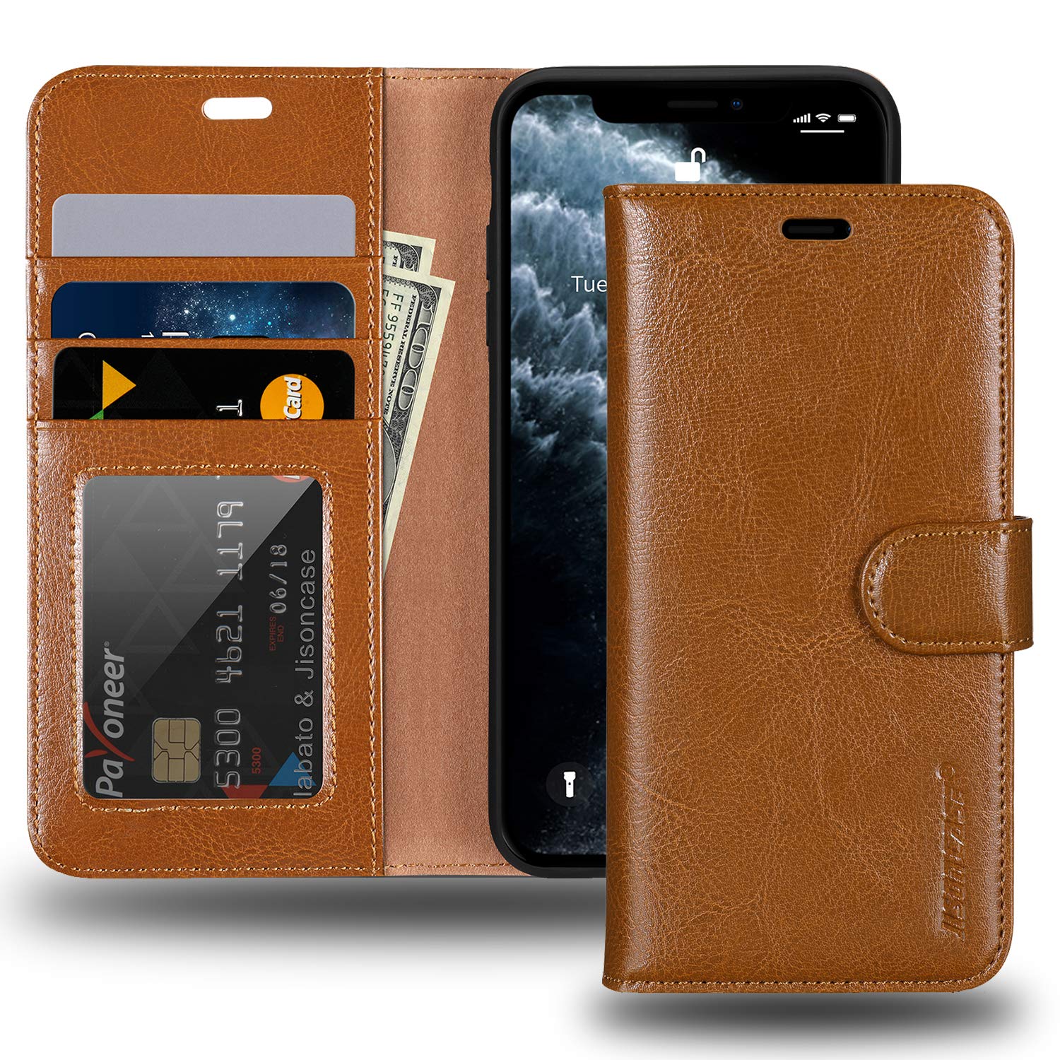 Leather Case Jisoncase Iphone 11 JISONCASE IPhone 11 Wallet Case
