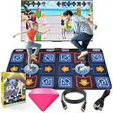 Damcoola Dance Mat for Adults and Kids - Plug and Play TV Electronic Dance Mat Game, Wireless Dance Pad, Fun Dance Fitness Games for Kids, Christmas and Boys and Girls Birthday Gift Ideas, Blue