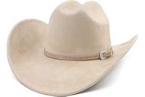 Melesh Big Cowboy Hat for Women Men Wide Brim Cowgirls Beach Cattleman Western Cowboys Hat