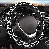 Halloween Bats Car Steering Wheel Cover Universal 15 Inches Anti-Slip Breathable Sweat Absorption Neoprene Car Accessories