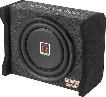Amazon Co Jp Pioneer Alphasonik As8df 8インチ 600ワット 4オーム ダウンファイヤー 浅いマウント フラットエンクローズ サブウーファー 車やトラックの狭いスペース用 スリム薄型サブウーファー 気密シールドベース エンクロージャ 家電 カメラ