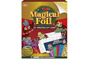 ATFUNSHOP Christmas Crafts for Kids - Magical Foil DIY Christmas Gift Cards - No Mess Xmas Art Activities Kit for Ages 4 5 6 7 8 9 - Fun & Ideal Stocking Stuffer & Christmas Gift for Boys & Girls