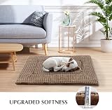 BVAGSS Reversible Dog Bed Mat 60x45cm Memory Foam Crate Pad Brown view 7