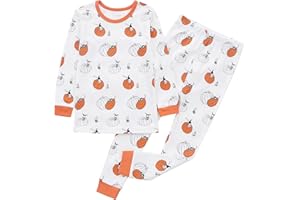 Owlivia 100% Organic Cotton Baby Long Sleeve Pajama Sets, Toddler Boy Girl 2-Piece Sleepwear