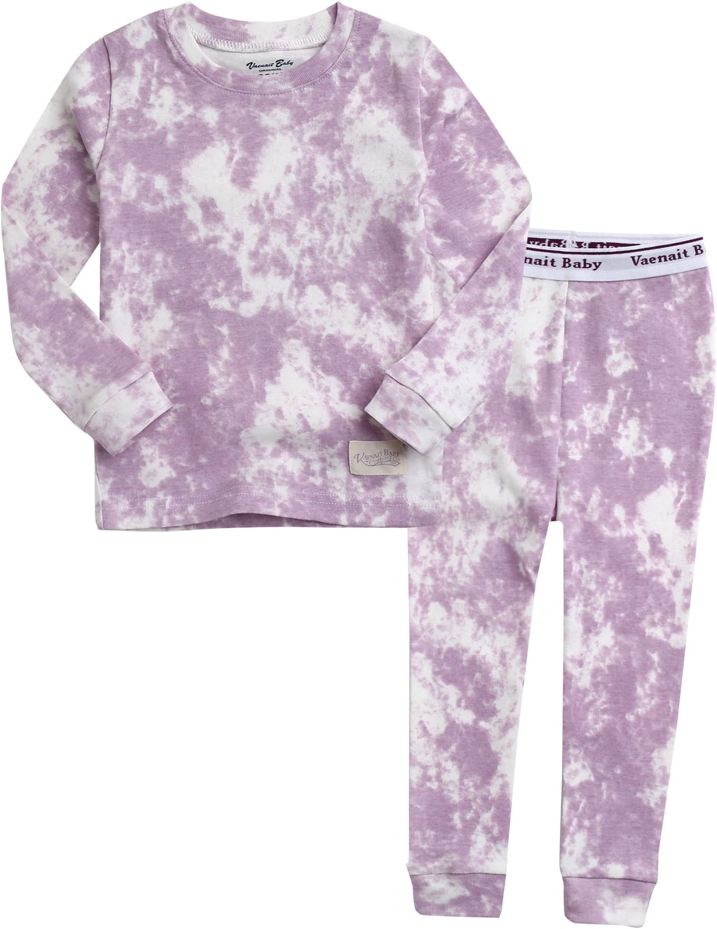 VAENAIT BABY 12M-12 Toddler Kids Boys Girls 100% Cotton Marbling Sung Fit Sleepwear Pajamas 2pcs Pjs Set