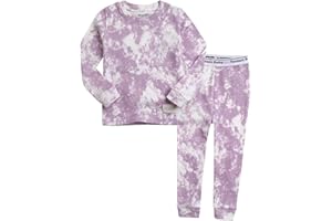 VAENAIT BABY 12M-12Y Toddler Kids Boys Girls 100% Cotton Marbling Tiedye Sung Fit Sleepwear Pajamas 2pcs Pjs Set