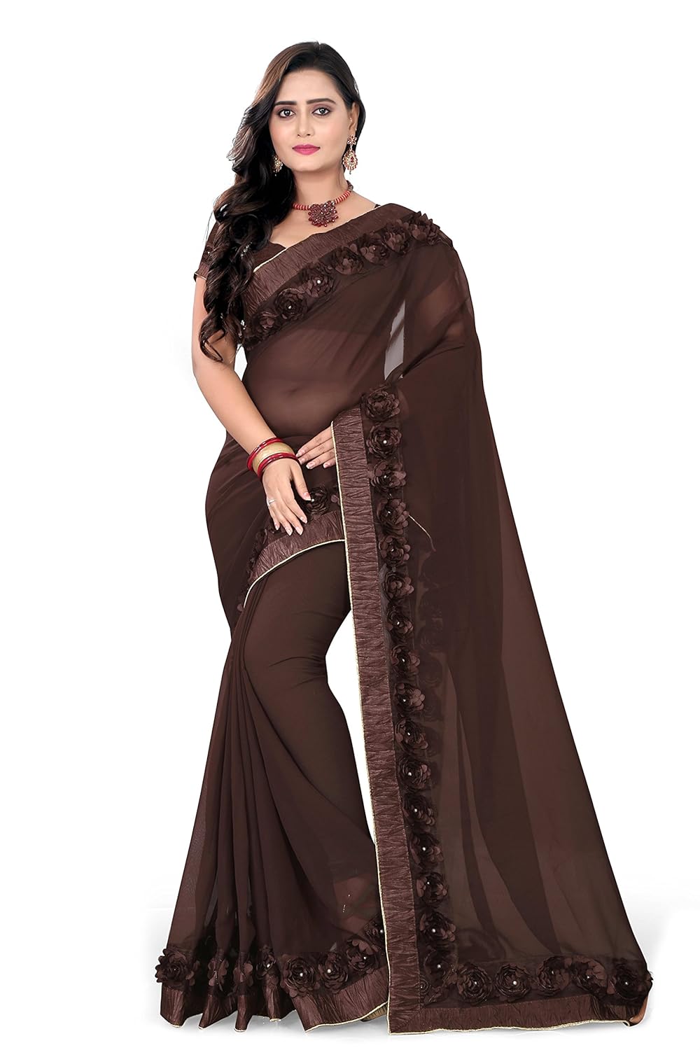 riva enterprise women's georgette saree