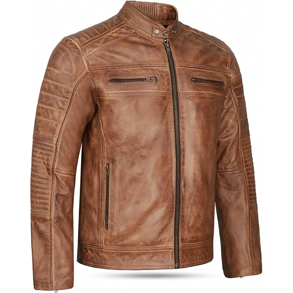 Men's Tan Genuine Leather Blazer Soft Real Italian Tailored