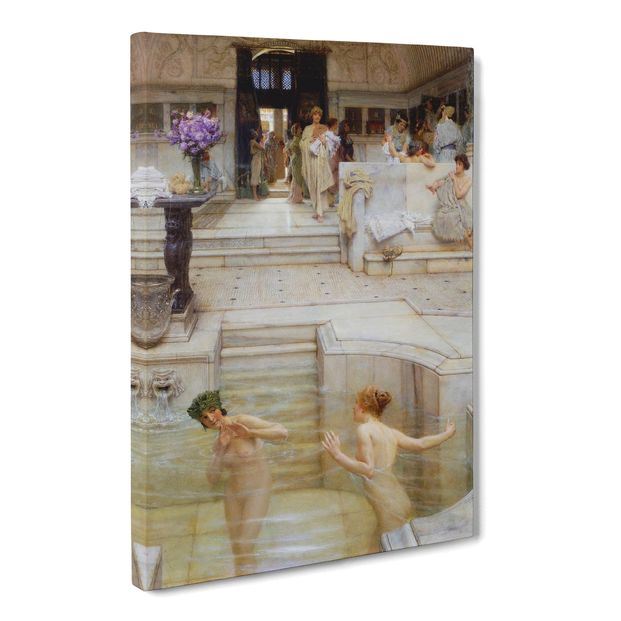 A Favourite Custom By Lawrence Alma Tadema Canvas Print | Gallery Wrapped 30mm Frame Wall Art | 20x14 inches | Ready to Hang | Classic Picture | Living Room Bedroom Lounge Office