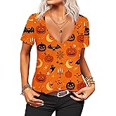 Beyove Sexy Tops for Women Deep V Neck T-Shirt Summer Short Sleeve Going Out Top Vacation Outfits