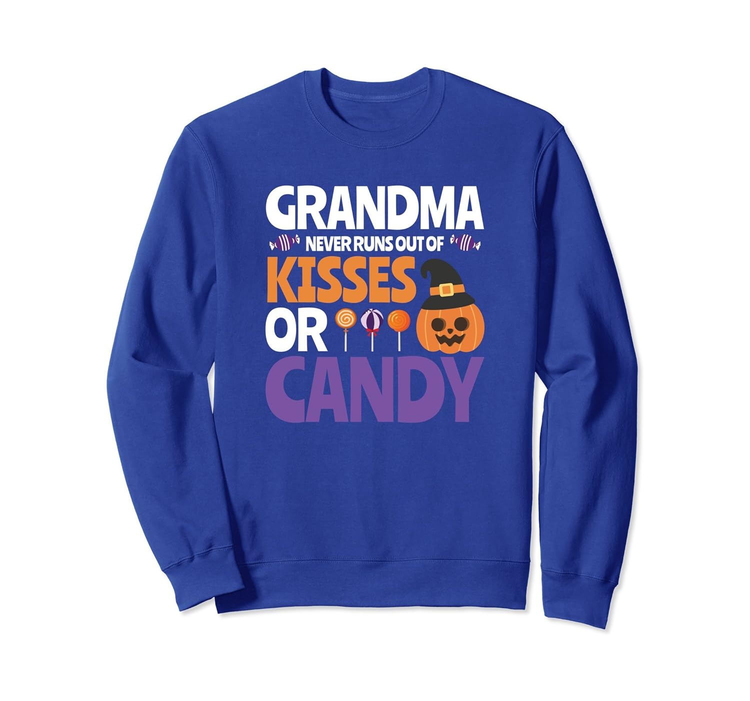 Grandma Kisses & Candy Halloween Cute Funny Nana Sweatshirt-ANZ