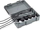Knightsbridge JB55 IP55 Weatherproof Electrical Junction Box Outdoor Grey 334mm view 3