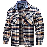Cotrasen Mens Flannel Shirts Long Sleeve Flannel Shirt for Men Cotton Casual Button Down Plaid Shirt with 2 Pockets