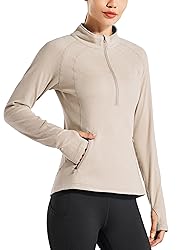 Willit Women's Fleece Running Jacket Pullover