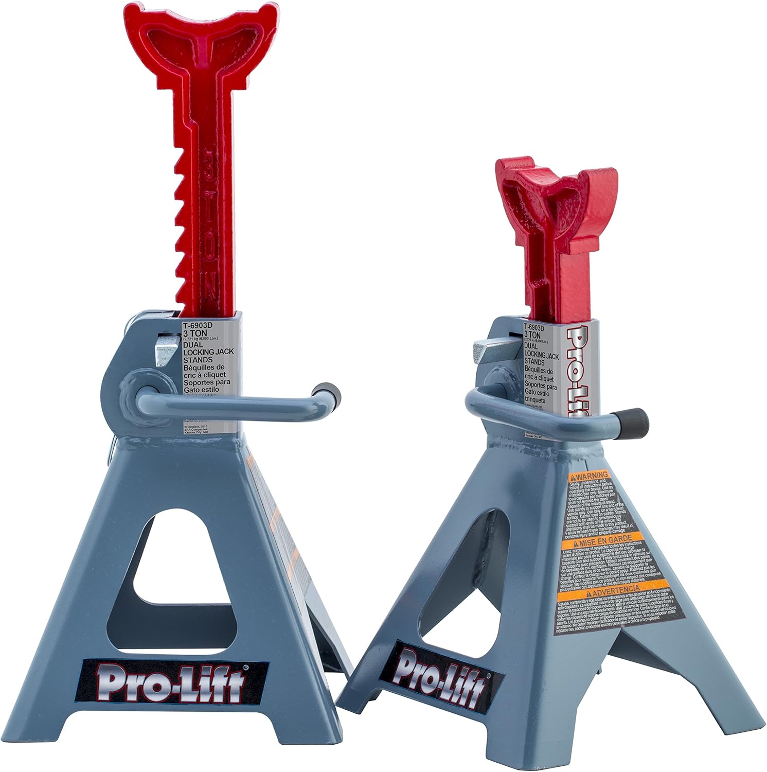 Pro-LifT T-6903D Double Pin Jack Stand - 3 Ton, 1 Pack: Automotive