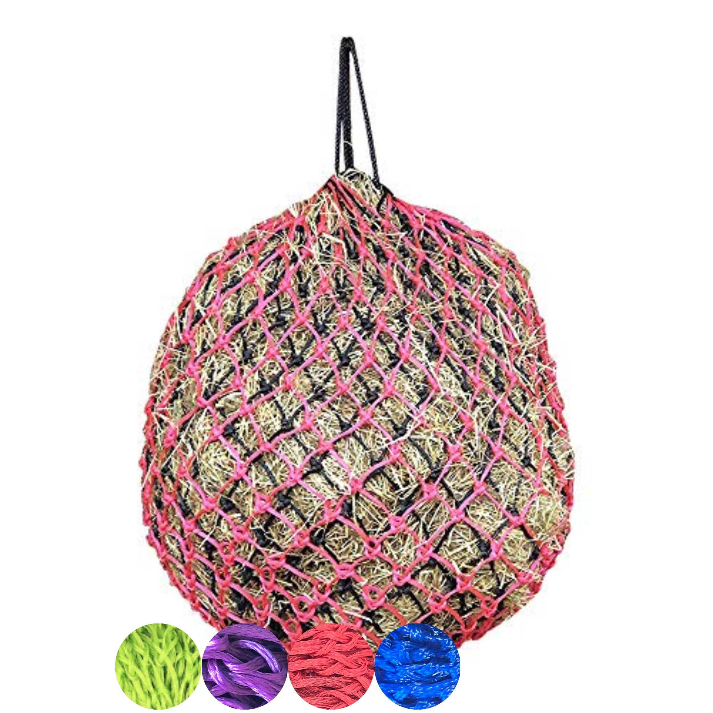 B Living Double Hay Net For Horses - Net Bag With Extra Strong Mesh Holes For Greedy Horses. Horse Accessories Haynet For Haylage, Horse Treats & Soak Hay Bale