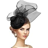 Zinniday Fascinator Hats for Women Tea Party- 2026 Derby Fascinators Mesh 1920s Kentucky Church Hat for Woman