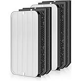 Ecofort 5000 Replacement Filter Compatible with Air Doctor 5000, 5500, and 5500i Air Purifiers, Includes 2 High-Efficiency Filter and 4 Activated Carbon Filters, Compare to ADF5005, ADF5006, ADF5001