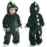 TONWHAR Dinosaur Costume for Toddler Boys & Girls, Cute Baby Animal Romper Halloween Dress Up Onesie