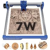 ATOMSTACK Swift 7W Laser Engraver, Swift 7W Laser Cutter, 0.06mm High Accuracy Laser Engraving Machine for Wood and Metal, Dark Acrylic, Glass, Leather Blue