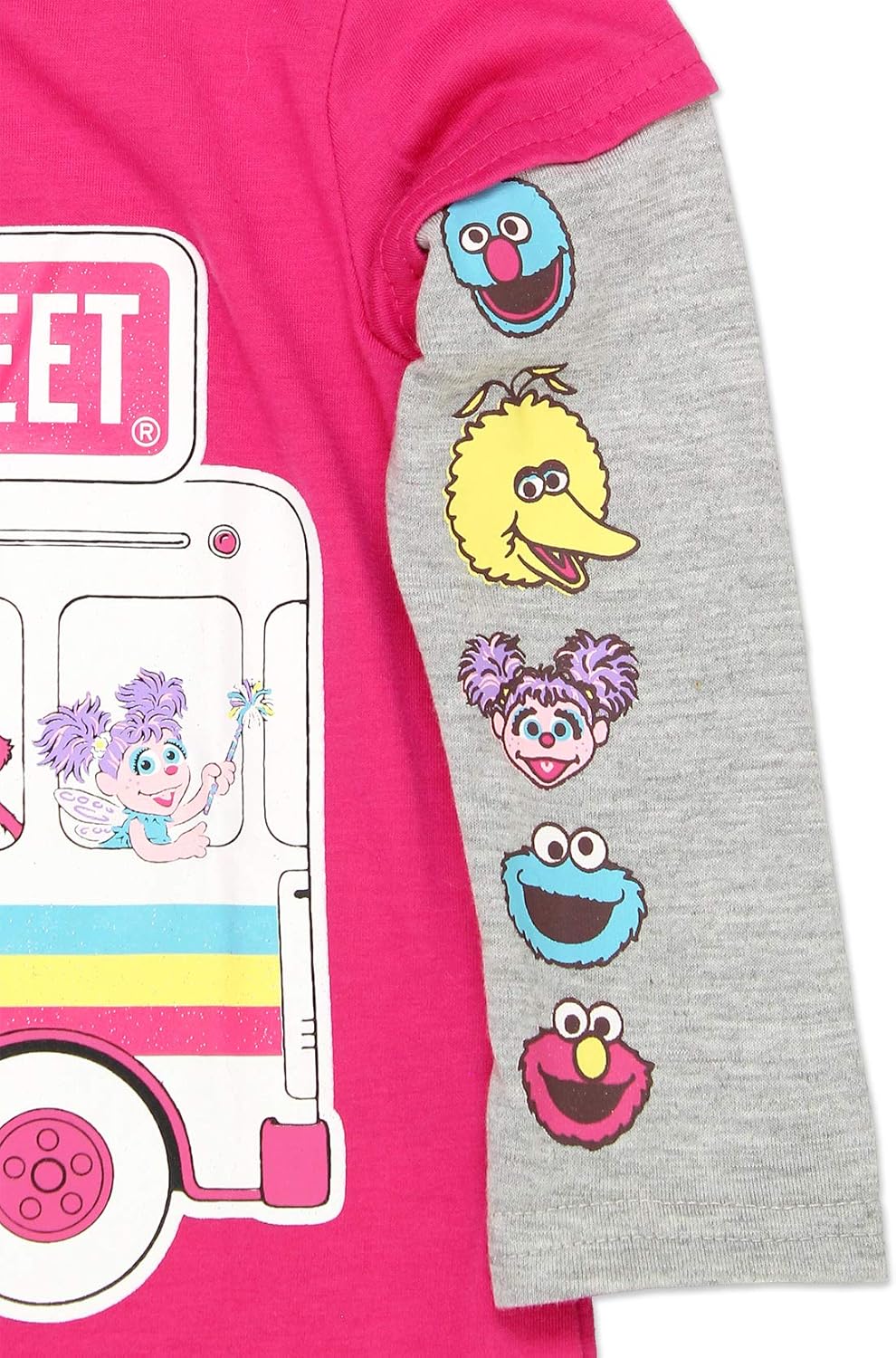 Sesame Street Gang Baby Toddler Girls Long Sleeve T-Shirt Tee: Clothing