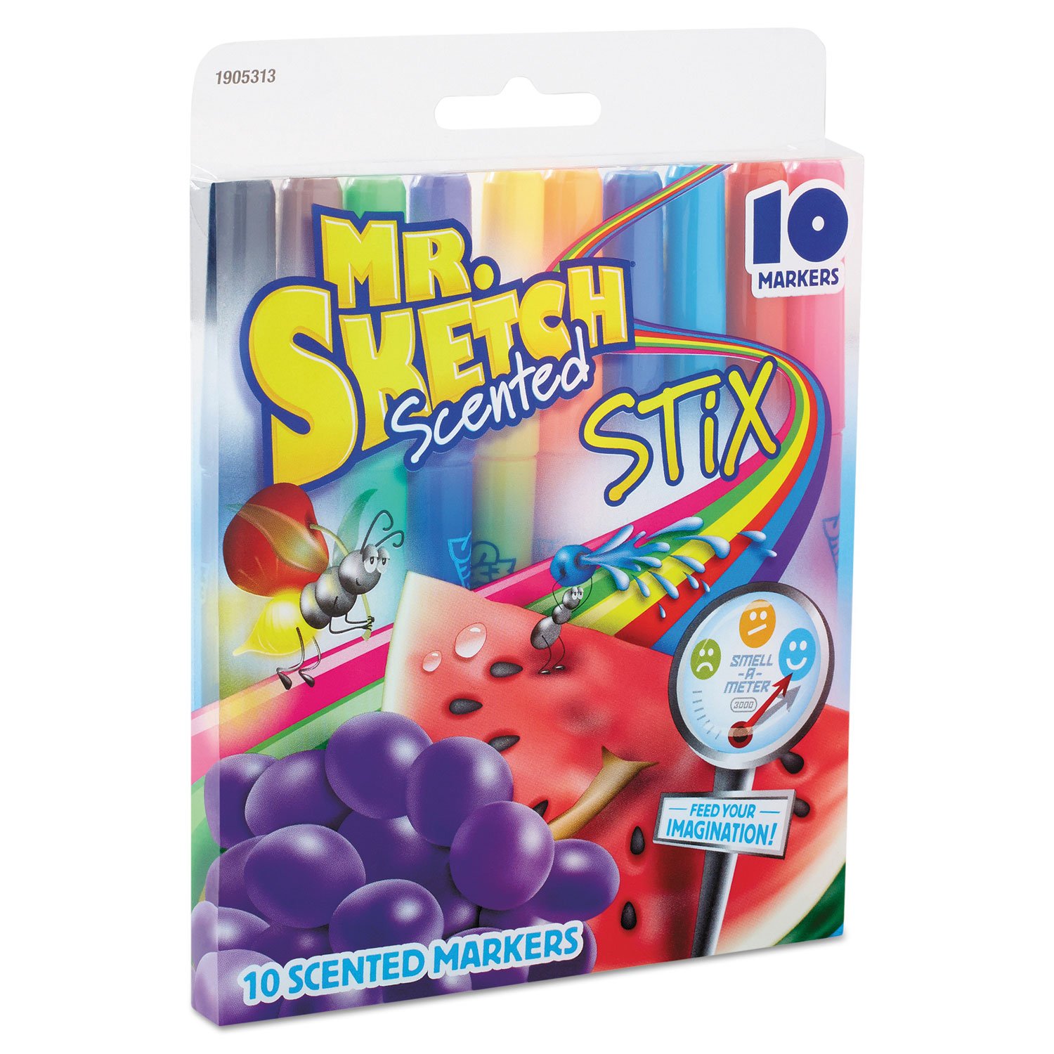 Mr. Sketch 1905313 Scented Stix Watercolor Markers, Fine Point, 10/Set