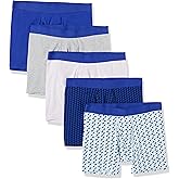Amazon Essentials Men's Cotton Jersey Boxer Briefs (Available in Big & Tall), 5-Pack