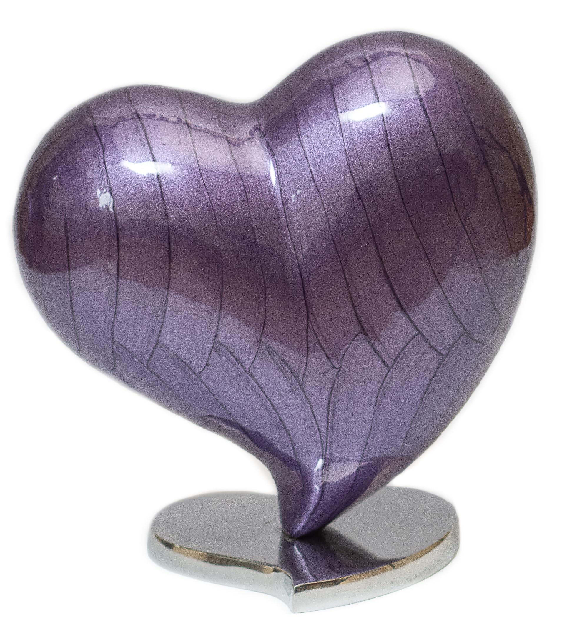 Royal Rapture Urns for ashes Memorial Funeral Cremation Adult Human Child Love Urns decorative Heart (Purple, 6") RHM02-02
