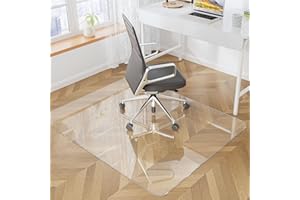 HOMEK Office Chair Mat for Medium Pile Carpets, 36" x 48" Delivered Flat Desk Floor Mat for Carpeted Floors - Easy Chair Rolling, Heavy Duty Studded Computer Chair Mat for Carpet