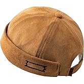 Gvatasz Vintage Brimless Hats for Men Retro Doker Hat Sailor Fisherman Leon Hat Casual No Visor Skullcap Beanie Hip Hop Hats