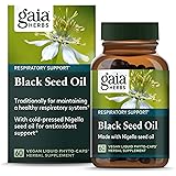 Gaia Herbs Black Seed Oil - Cold-Pressed Capsules for Lung, Respiratory, and Antioxidant Support - with Organic Nigella Seed