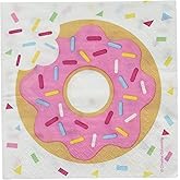 Creative Converting 322292 Donut Beverage Napkin, 6.5" x 6.5", Multicolor