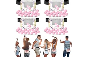 Lunmon 4 Sets Butterfly Baby Shower Swing Shaking Balls Game Set Novelty Twerk Game Includes 40 Balls, Ribbon & Cardboard Boxes Bridal Shower Games for Outdoors Indoors