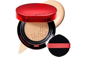 Espoir Be Velvet Cushion Foundation #21 Ivory | Quick and Easy Coverage with Long-lasting Color by Zero Oxidation, Velvety Smooth Finish & Lightweight Formula, Vegan, Korean Makeup, 0.46 oz