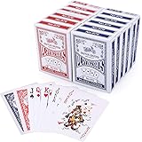 LotFancy Playing Cards, Poker Size Standard Index, 12 Decks of Cards - 6 Blue and 6 Red, for Blackjack, Euchre, Canasta Card
