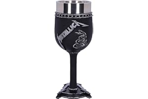 Nemesis Now B5222R0 Officially Licensed Metallica Black Album Goblet Wine Glass, 18cm