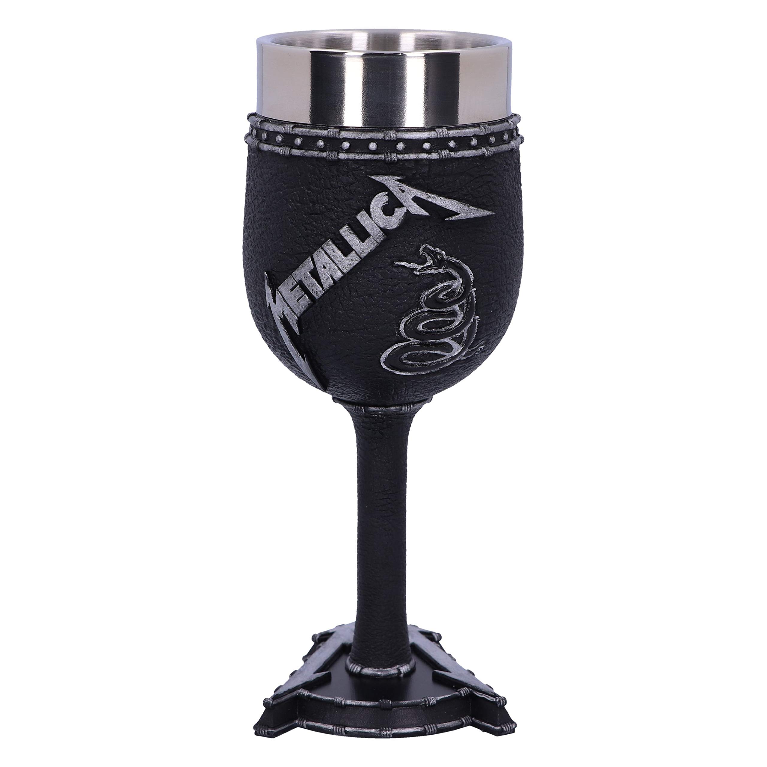 Nemesis Now B5222R0 Officially Licensed Metallica Black Album Goblet Wine Glass , 18cm