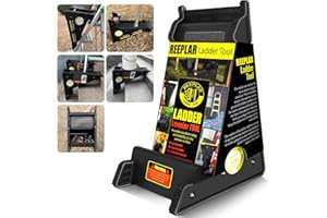 REEPLAR Ladder Leveler, Stair Ladder with Storage, Pitch Hopper, Multi-Use Leveling Tool, Easy to Use, Stable Platform for All Surfaces and Uneven Ground, Widely Used in Slopes, Stairs, Sloping Roofs