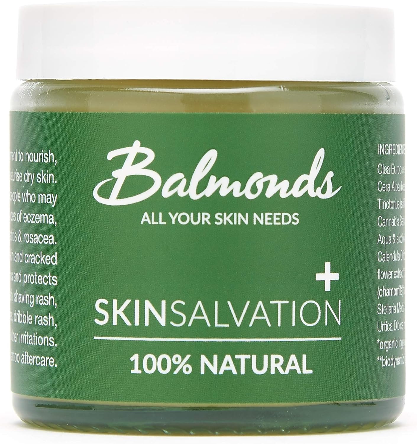 Eczema Cream, Balmonds Skin Salvation 120ml 100 Natural Ointment for