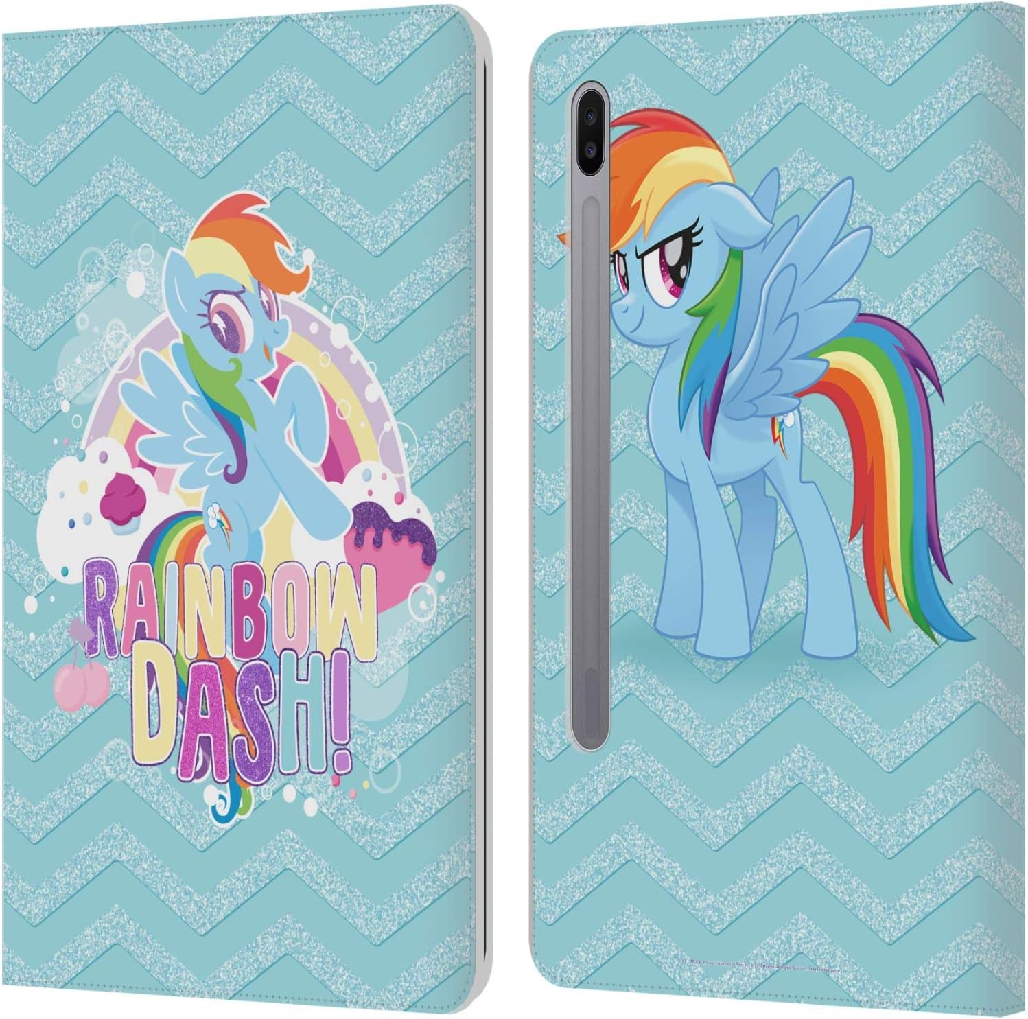 Head Case Designs Officially Licensed by My Little Pony Rainbow Dash Sugar Crush Leather Book Wallet Case Cover Compatible with Samsung Galaxy Tab S6 (2019)