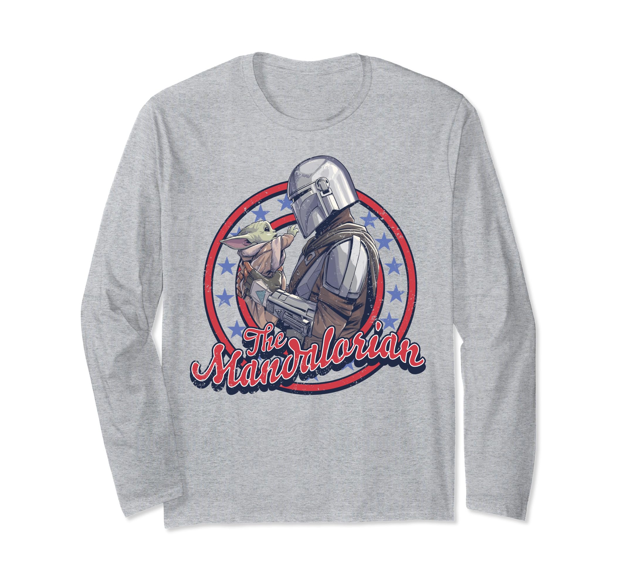 Star Wars: The Mandalorian Fourth Of July Mando & Grogu Long Sleeve T-Shirt