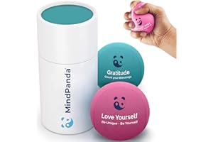 MINDPANDA Mind & Body Stress Balls for Adults - Triple Density Squeeze Balls for Hand Therapy & Grip Strengthening - Stress & Anxiety Relief - Physical Therapy Support - Soft, Medium, Hard Gel Core