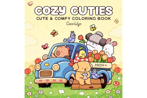 Cozy Cuties: Coloring Book for Adults and Kids (Cozy Spaces Coloring)