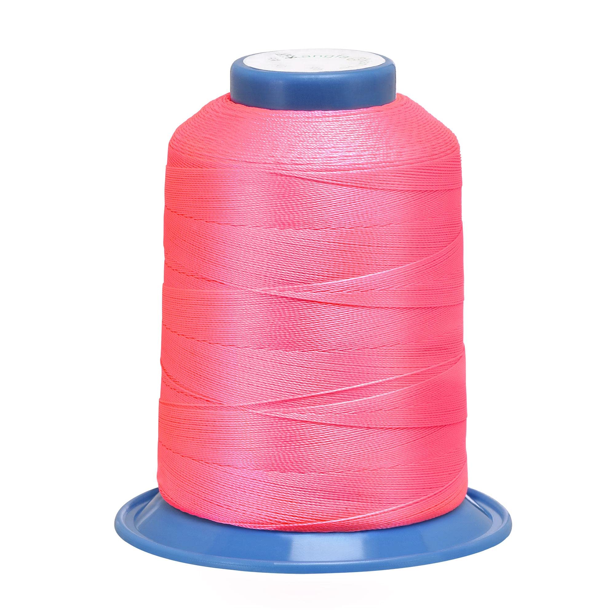 sourcing map Bonded Polyester Sewing Thread Extra Strong 1312 Yards 210D/0.32mm Upholstery Thread for Manual and Machine Sews (Hot Pink)