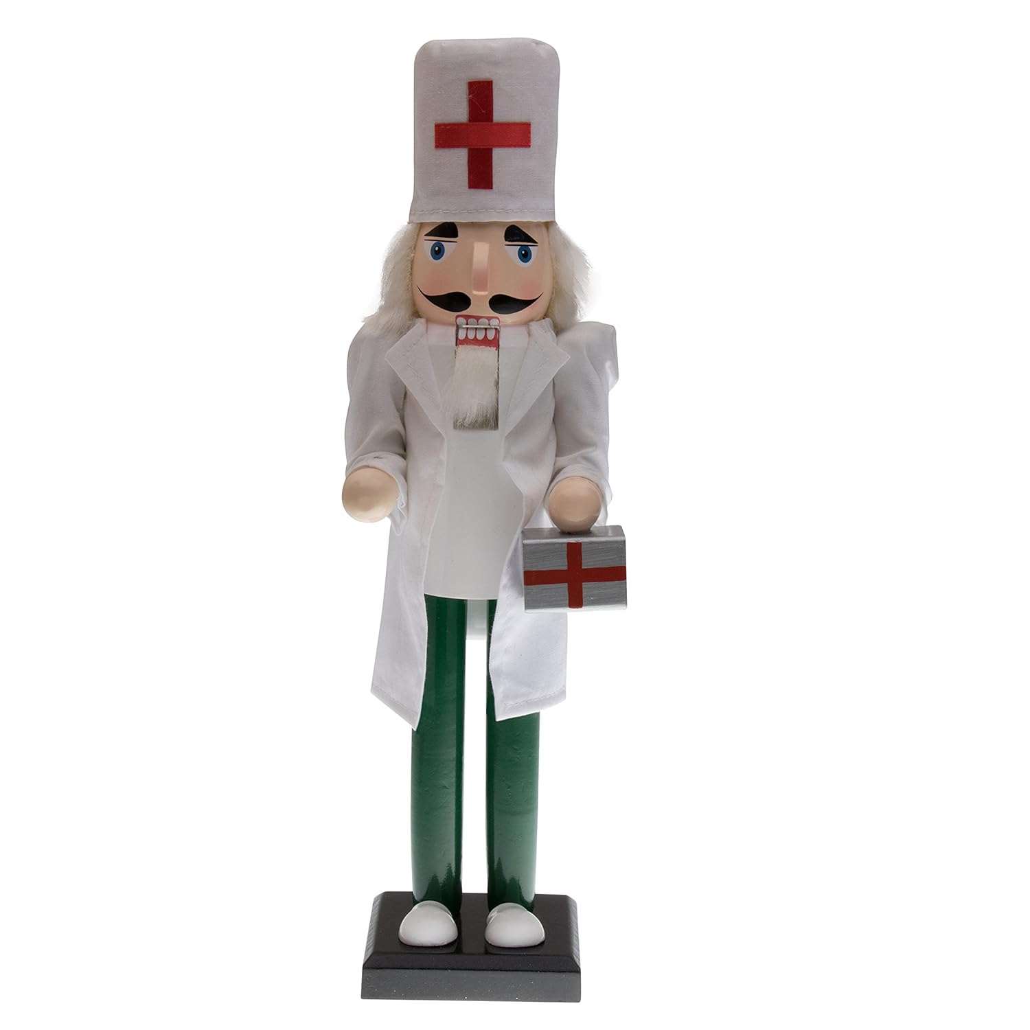 Clever Creations Doctor Nutcracker by Dressed with White Cloth Lab Coat